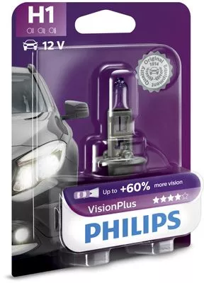 Лампа Philips VisionPlus H1 12V 55W 12258 VP B1