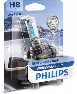 Лампа Philips WhiteVision Ultra H8 PGJ19-1 35W темно-голубая 12360WVUB1