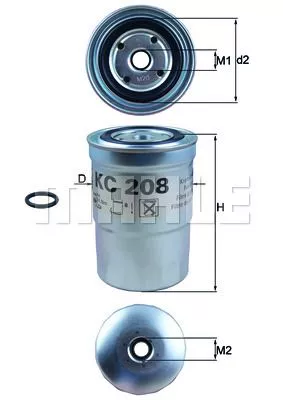 MAHLE ORIGINAL KC208 Паливний фільтр