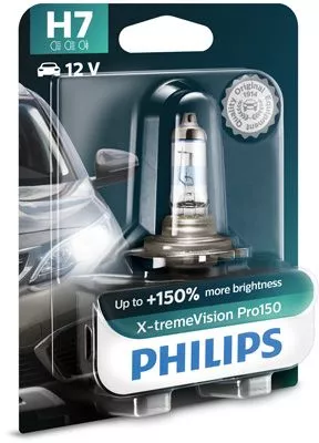 Лампа Philips X-tremeVision Pro150 H7 12V 55W 12972XVPB1
