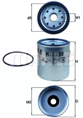 KNECHT KC238D Паливний фільтр