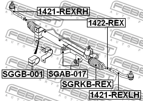 Febest 1421-REXLH Наконечник рулевой тяги