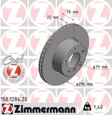 ZIMMERMANN 150.1284.20 Тормозные диски