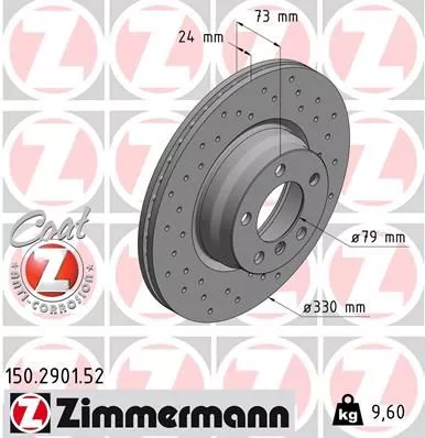 ZIMMERMANN 150.2901.52 Тормозные диски