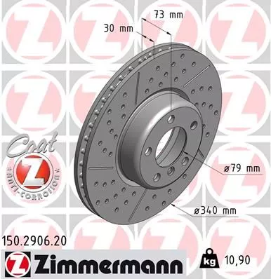 ZIMMERMANN 150.2906.20 Тормозные диски