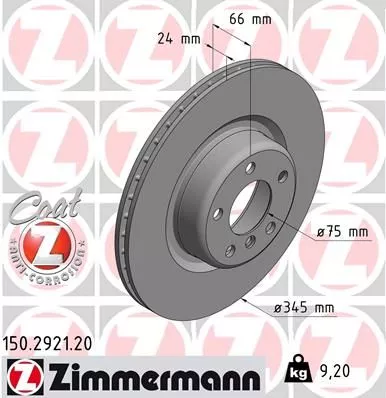 ZIMMERMANN 150.2921.20 Тормозные диски