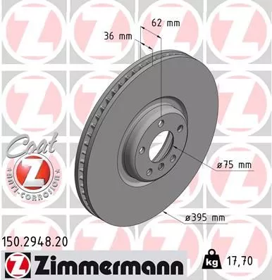 ZIMMERMANN 150.2948.20 Тормозные диски