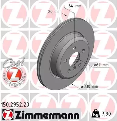 ZIMMERMANN 150295220 Гальмівні диски