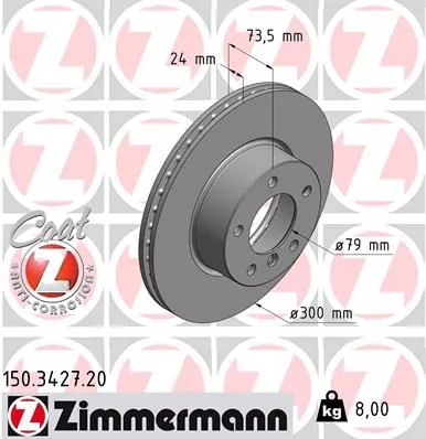 ZIMMERMANN 150.3427.20 Тормозные диски