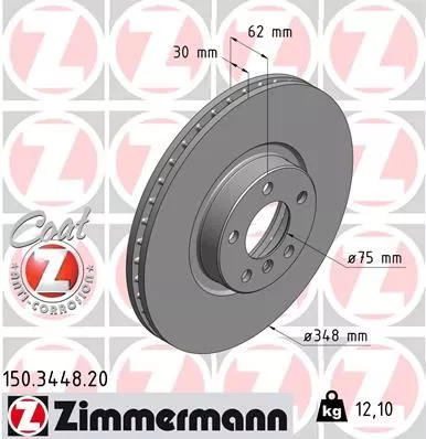 ZIMMERMANN 150.3448.20 Тормозные диски