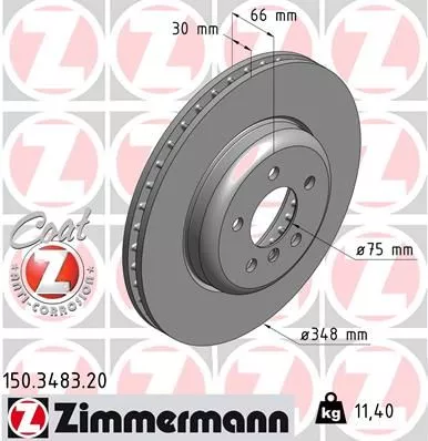 ZIMMERMANN 150348320 Тормозные диски
