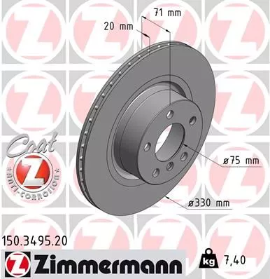 ZIMMERMANN 150349520 Тормозные диски