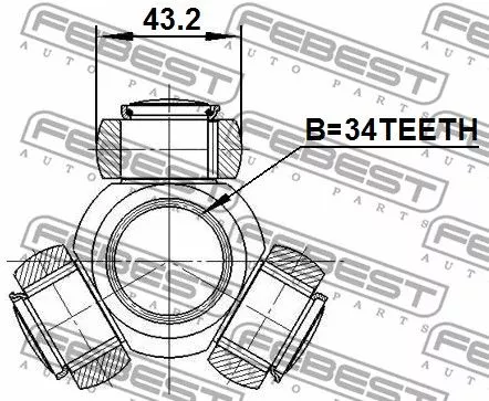 Febest 1716-A4 ШРУС