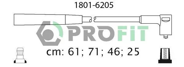 PROFIT 1801-6205 Провода зажигания