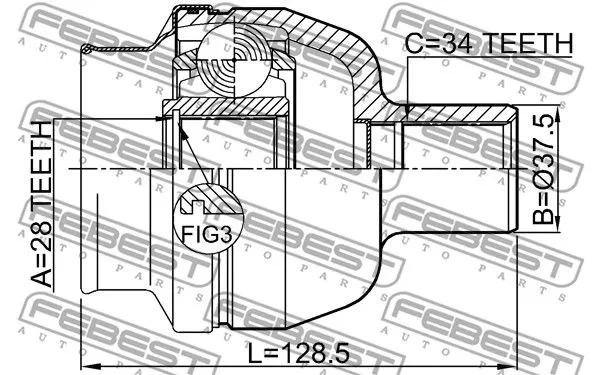 Febest 1811-Z19DRH ШРУС