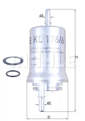 KNECHT KL176/6D Топливный фильтр