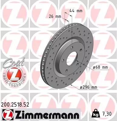 ZIMMERMANN 200.2518.52 Тормозные диски