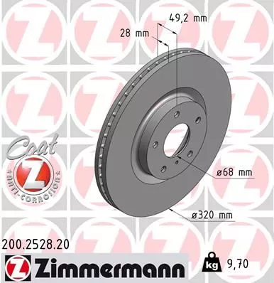 ZIMMERMANN 200.2528.20 Тормозные диски