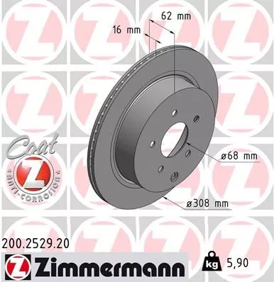ZIMMERMANN 200.2529.20 Тормозные диски