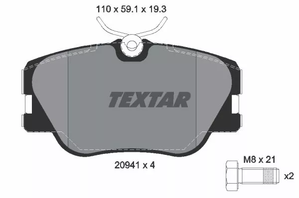 TEXTAR 2094102 Тормозные колодки