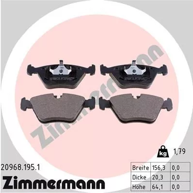 ZIMMERMANN 20968.195.1 Гальмівні колодки