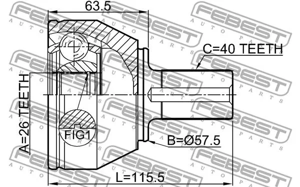 Febest 2110-CA223 ШРКШ