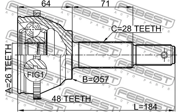 Febest 2110-FYA48 ШРКШ
