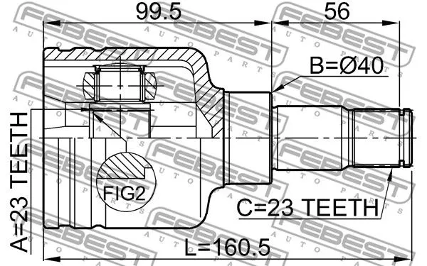 Febest 2111-CB316LH ШРКШ
