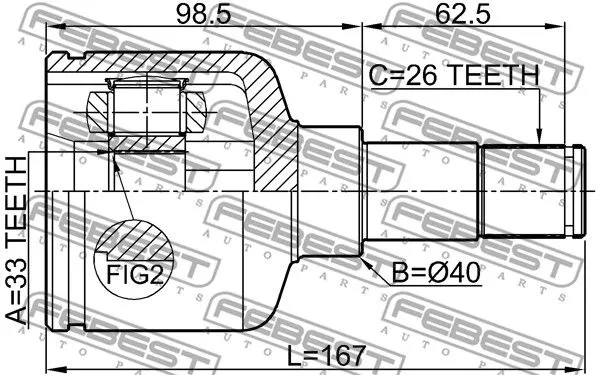 Febest 2111-GEMTLH ШРКШ