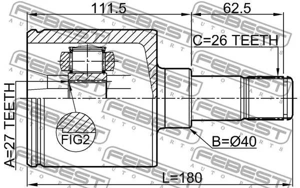 Febest 2111-KUGALH ШРКШ