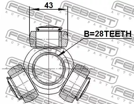 Febest 2116-CA220 ШРУС