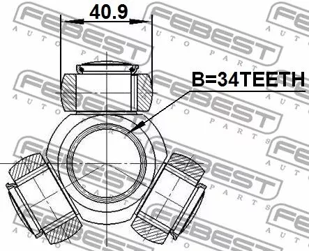 Febest 2116-GE34 ШРУС