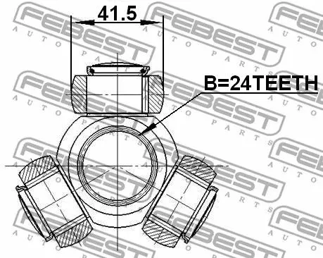 Febest 2116-TC718TDCI ШРКШ