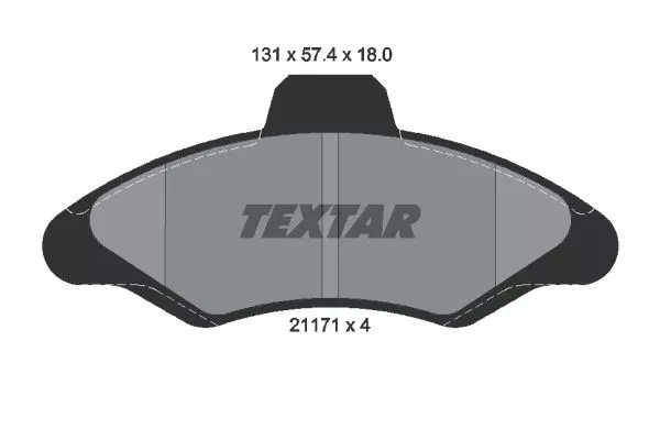 TEXTAR 2117105 Тормозные колодки