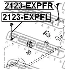 Febest 2123-EXPFR Стойка стабилизатора