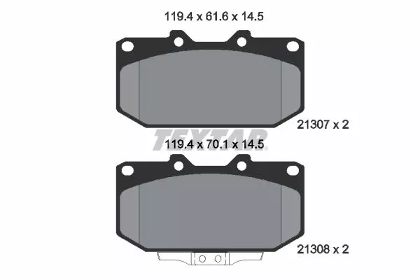 TEXTAR 2130701 Тормозные колодки