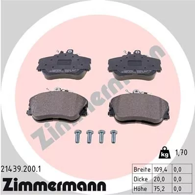 ZIMMERMANN 214392001 Гальмівні колодки