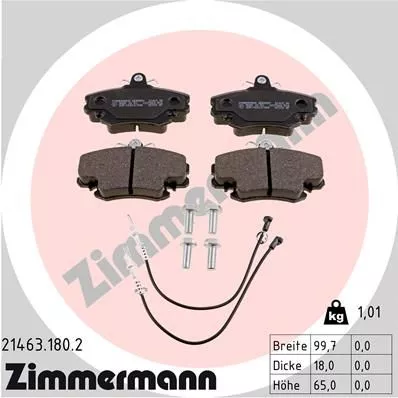 ZIMMERMANN 214631802 Тормозные колодки