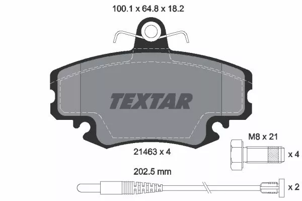 TEXTAR 2146304 Тормозные колодки