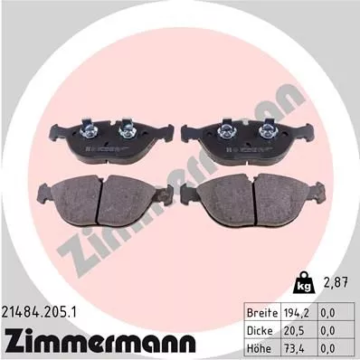 ZIMMERMANN 214842051 Тормозные колодки