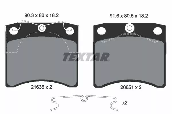 TEXTAR 2163501 Гальмівні колодки