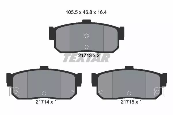 TEXTAR 2171301 Гальмівні колодки