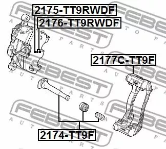 Febest 2177C-TT9F Ремкомплект тормозного суппорта