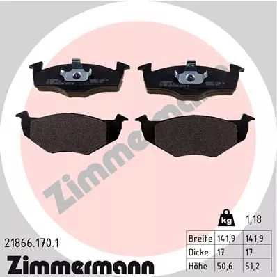 ZIMMERMANN 218661701 Тормозные колодки