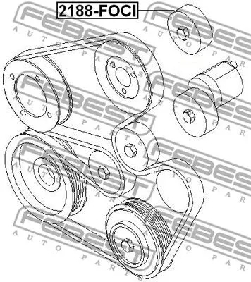Febest 2188-FOCI Ролик ремня генератора