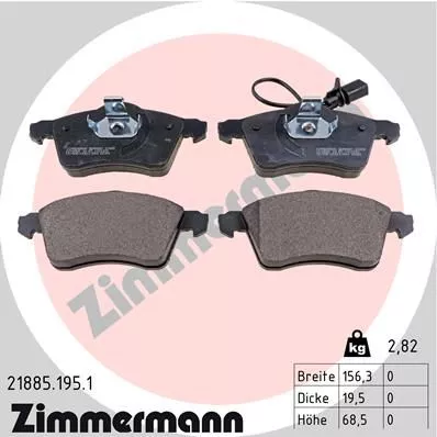 ZIMMERMANN 218851951 Гальмівні колодки