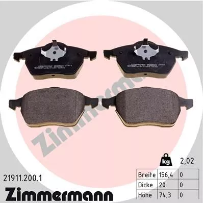 ZIMMERMANN 219112001 Тормозные колодки