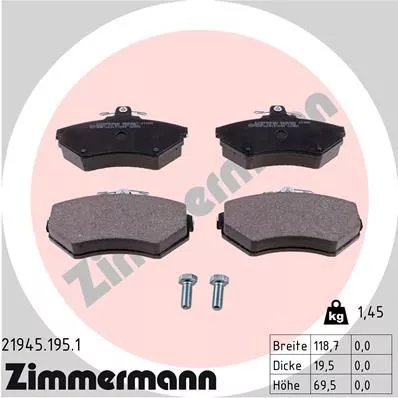 ZIMMERMANN 219451951 Гальмівні колодки