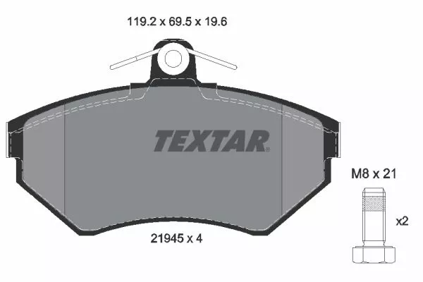 TEXTAR 2194503 Гальмівні колодки