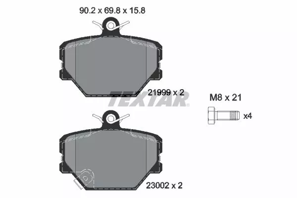 TEXTAR 2199901 Гальмівні колодки